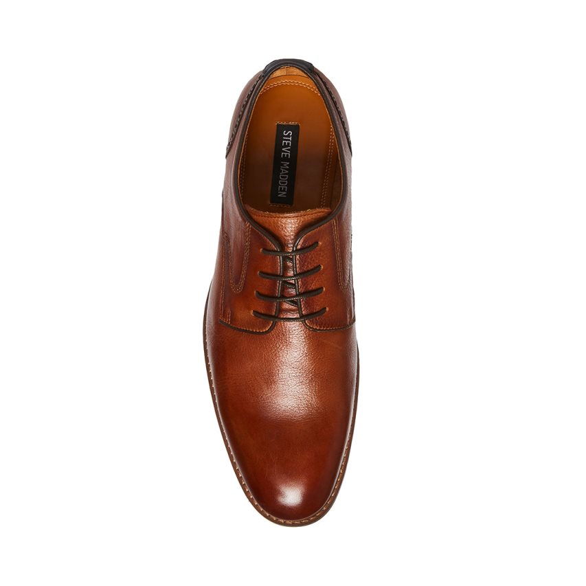 Zapatos Derby Steve Madden Bannon Cuero Hombre Marrones | ES KH982S